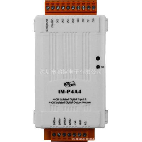 tM-P4A4 泓格4通道隔离数字输入和4通道隔离Open Emitter输出模块