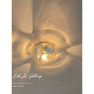 中古玻璃壁灯阳台过道玄关灯包豪斯设计师走廊灯入户门厅灯吸顶灯