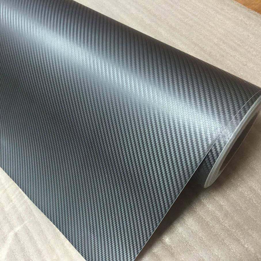 批灰色汽车3D碳纤膜车身装饰改色贴膜薄款 导气3D碳纤改色膜