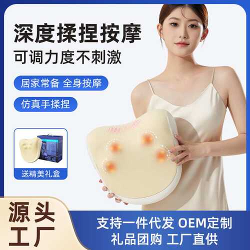 按摩器腰部按摩枕背部电动颈部热敷办公室多功能护腰车载腰靠
