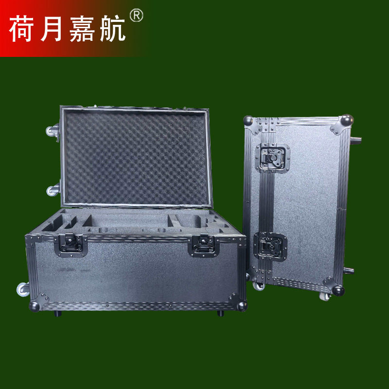定制便携仪器箱铝合金航空箱定做EVA内衬带拉杆轮子可印LOGO