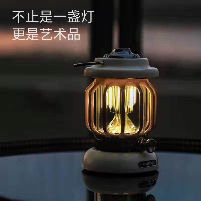 LED户外露营充电马灯帐篷无极调光手提灯USB可充电夜市摆摊野营灯