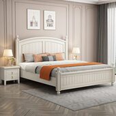 实木床主卧高端大气轻奢双人床1.5m床现代简约高箱储物奶油风婚床