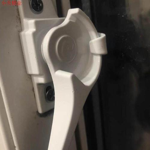 门窗月牙锁钩锁828移门推拉门窗搭扣铝合金白色推拉门锁移窗锁.