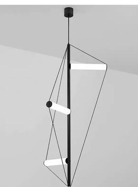 简约艺术线形设计师现代极简餐厅吧台过道楼梯样板间卧室床头吊灯