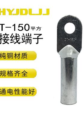 永炬铜鼻子DT国标镀锡A级T3紫铜接线端子铜接线端子电缆接线端子