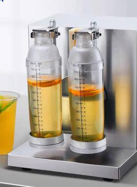 110V双头定时摇摇机奶茶店不锈钢商用多功能摇摆机均匀摇1000ml雪