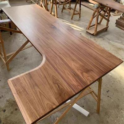 北美胡桃木L型转角桌板樱桃木吧台面板白蜡书桌异形升降实木桌面