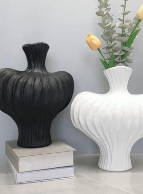 现代简约桌面创意干花插花艺术花瓶客厅玄关软装家居饰品摆件现货