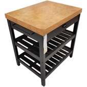 厨房小中岛台单独可移动料理吧桌开放式 实木餐边柜靠墙一体储物