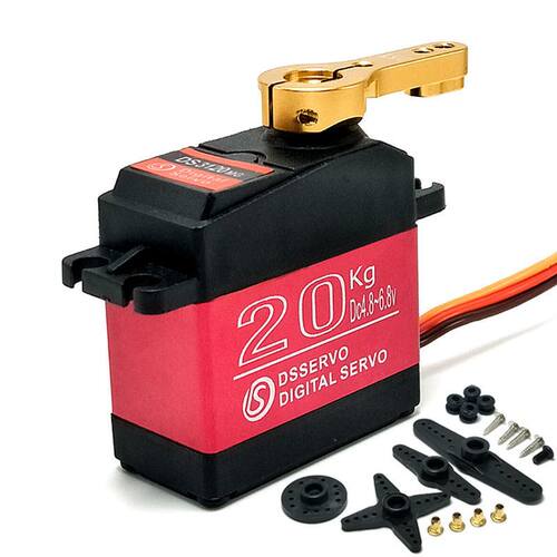 D20达盛舵机20kg大扭l矩x金属航模车模防水数字舵机大V扭力servo
