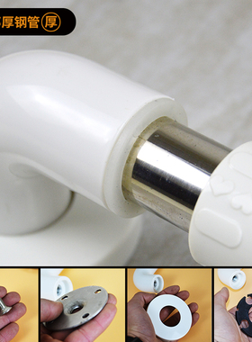 不锈钢打孔无障碍安全扶手卫生间L型公共老年人壁挂把68X68cm壁挂