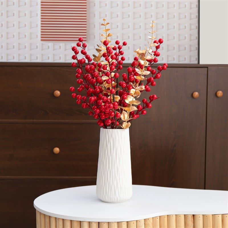 简约日式陶瓷花瓶摆件客餐厅插干花器水养鲜花民宿房间酒柜装饰品