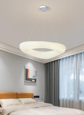 简约亚克力护眼吊灯北欧创意款客厅卧室书房圆环甜甜圈led吸顶灯