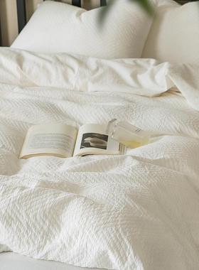 A类母婴级！拉链款原棉无漂染天然白色纯棉全棉四件套民宿亲肤软