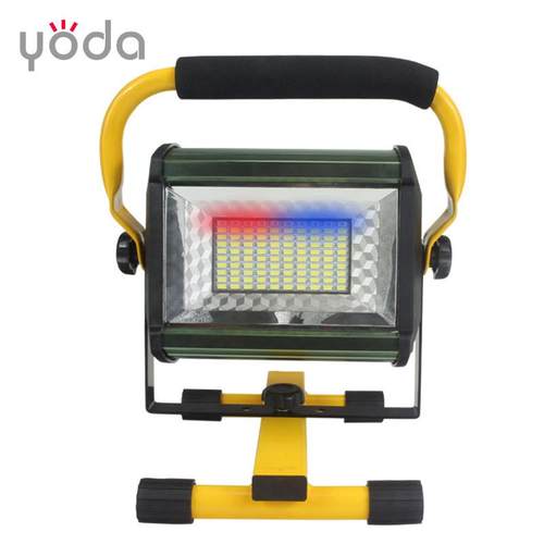 优达W808可充电6*18650LED工作灯支架款100W高流明角度可调泛光灯