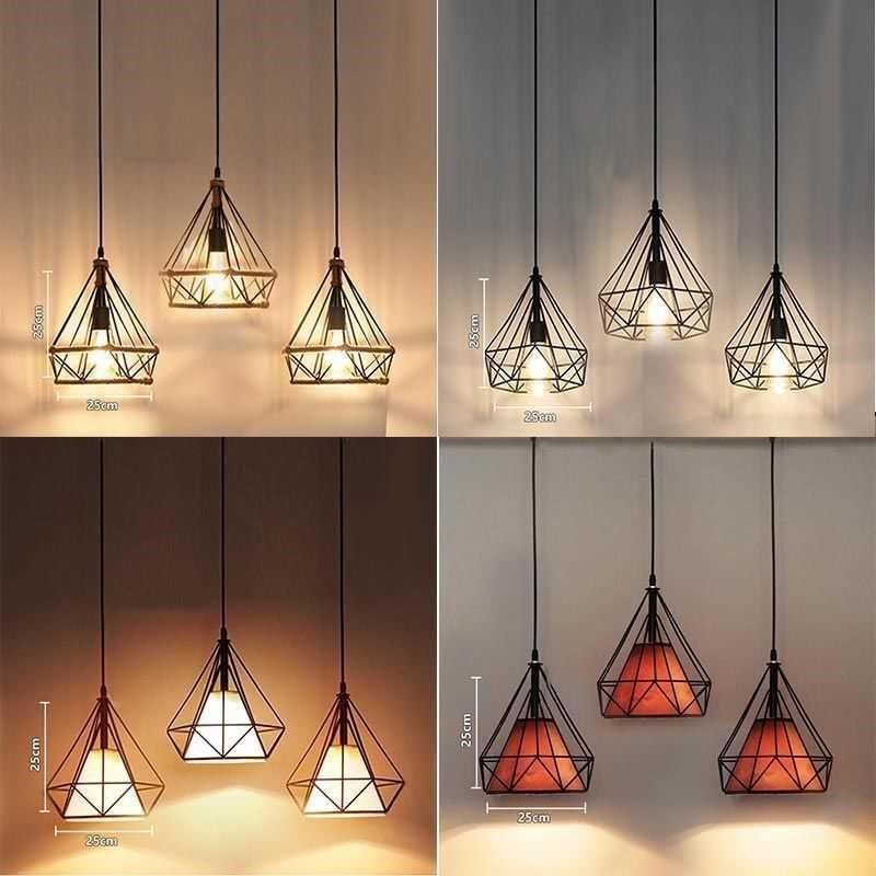 创意铁艺吊灯餐厅饭店吧台小吊灯酒吧网咖个性三头钻石灯麻绳灯具,家装灯饰光源,餐厅吊灯,淘宝优惠券,粉丝福利购,淘宝优惠卷