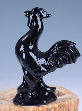 十二生肖摆件全套黄黑色鼠牛虎兔龙蛇马羊猴鸡狗猪陶瓷装饰品摆设