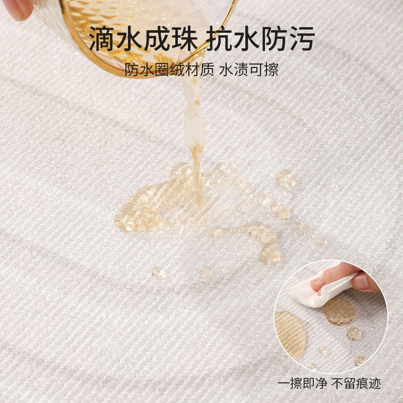 地毯客厅2024新款高级感奶油风免洗可擦沙发茶几卧室房间隔音地垫