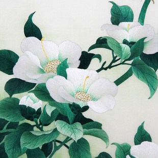 湘绣家居装饰花卉竹子书房餐厅客厅卧室手工刺绣挂画新中式乔迁