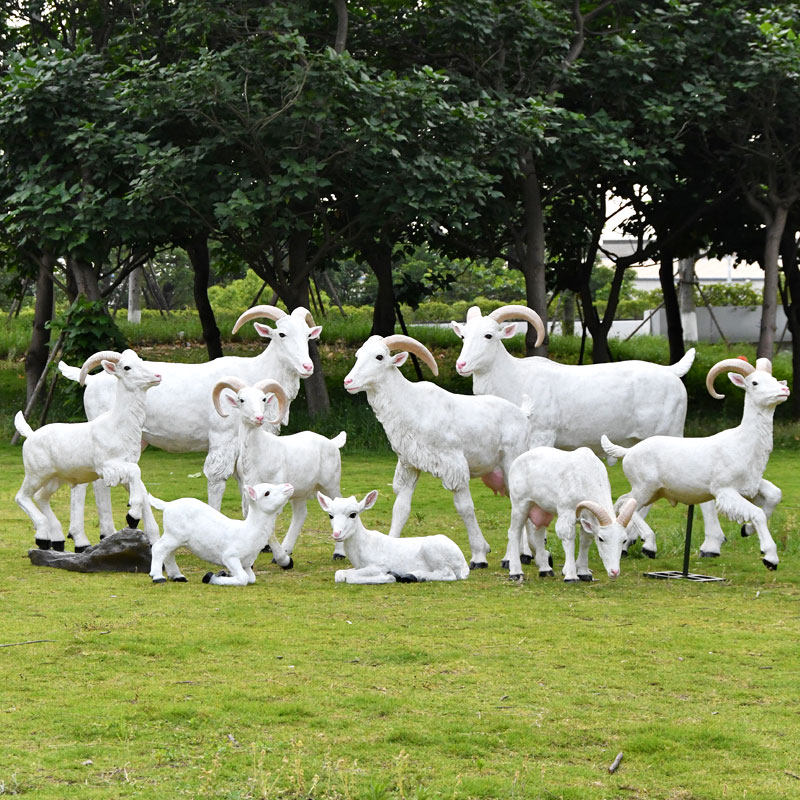 户外园林小品玻璃钢雕塑仿真山羊摆件售楼部景区公园景观布置装饰,家居饰品,户外/庭院摆件,淘宝优惠券,粉丝福利购,淘宝优惠卷
