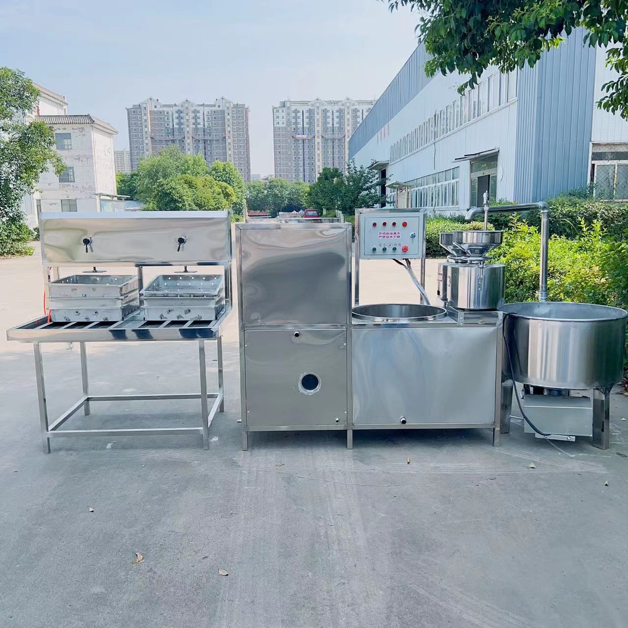 内脂豆腐机生产商 全自动豆浆豆腐机一套 一体化豆制品设备