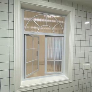 定制弧形门窗法式复古窗户玻璃窗复古铁艺窗户对开平开窗半现货