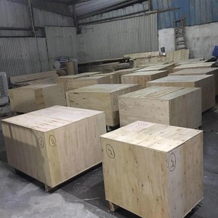 出口木箱定制免熏蒸木箱钢带胶合板条订做物流打包装箱子