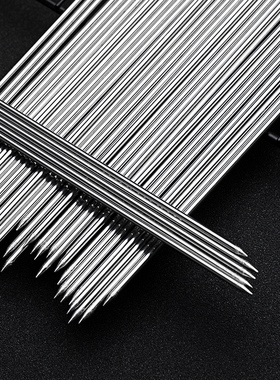 304不锈钢烧烤签35cm*2.5mm加长加粗食品级烤肉针铁签子圆钎50支