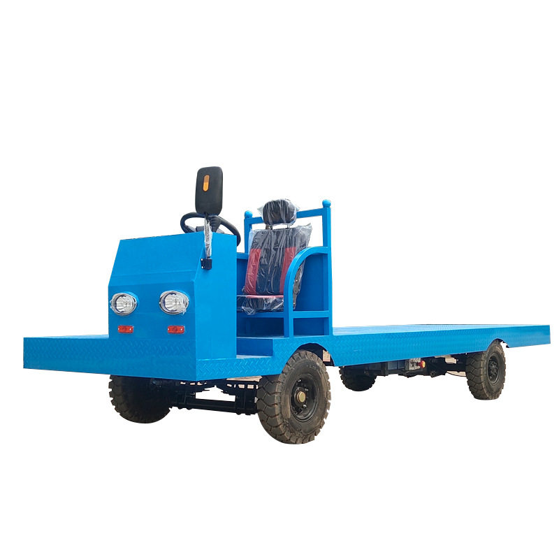 厂区拉货工地运输车仓库码头周转车四轮平板车校园搬运Y电动牵引