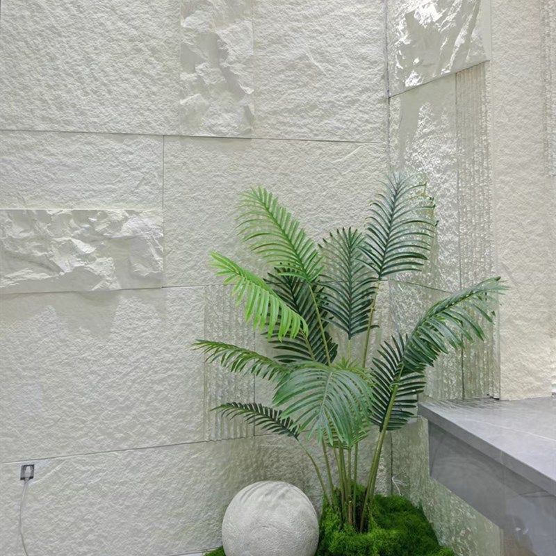 PU彷大理石现代简约莱姆石蘑菇石别墅天井会所电视沙发背景墙石材