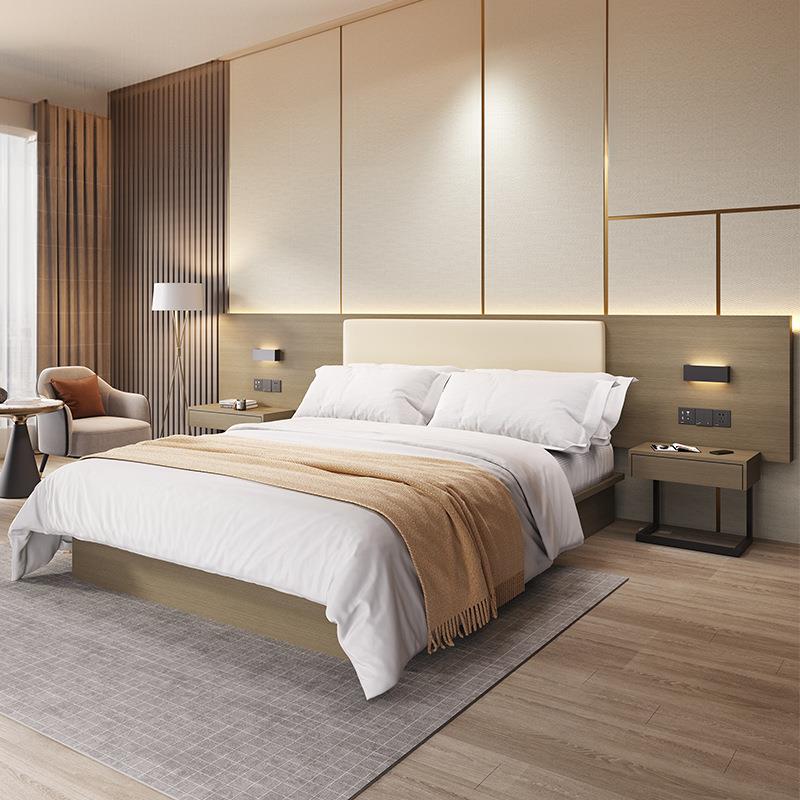 酒店床宾馆家具标间全套家具客房专用床头单双人民宿快捷旅馆公寓