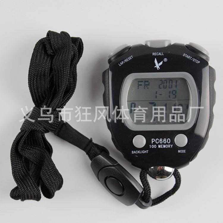 天福PC660秒表 夜光三排100段秒表 运动比赛计时器
