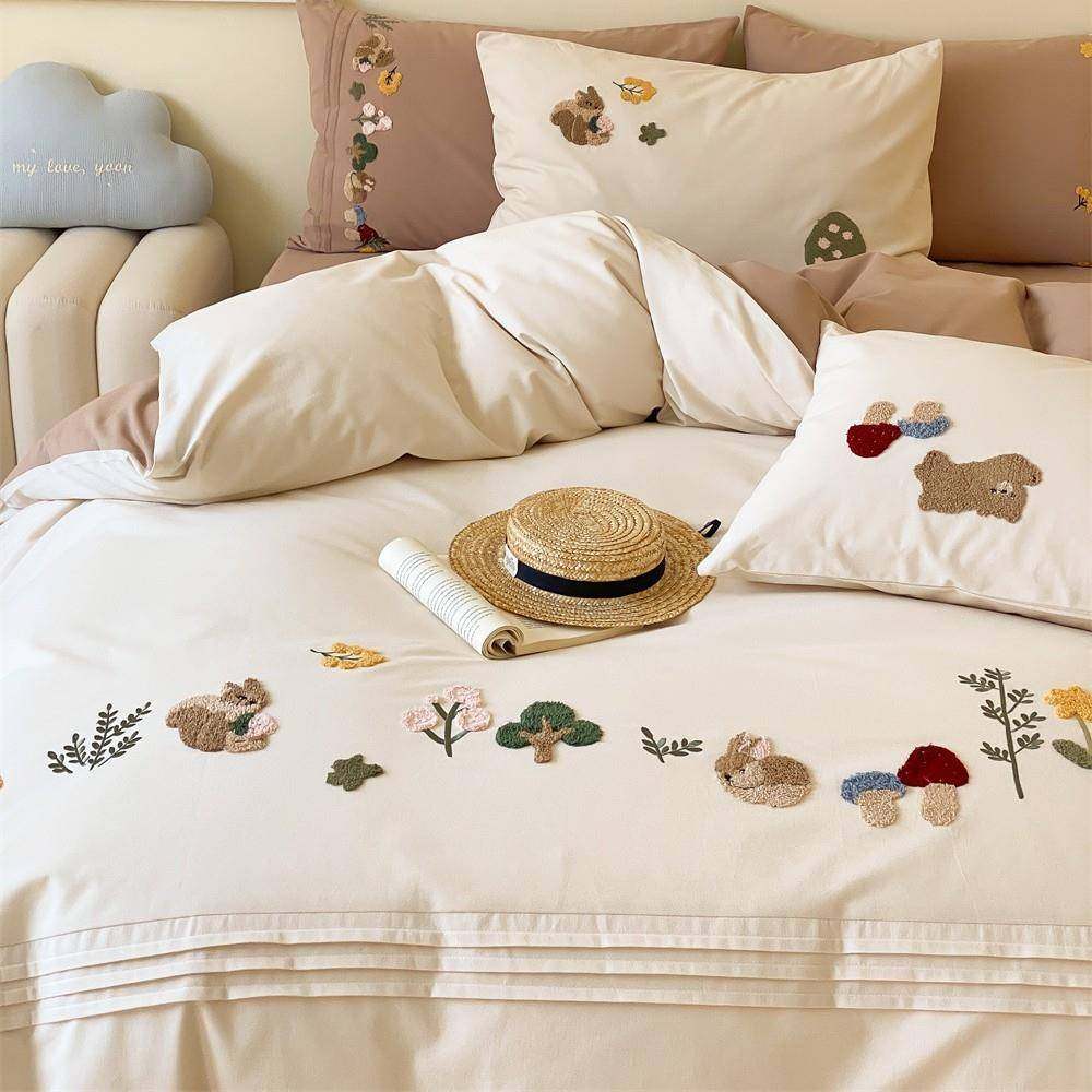 秋冬季卡通磨毛保暖四件套可爱小清新刺绣被套纯棉全棉床品,自行车/骑行装备/零配件,更多零件/配件,淘宝优惠券,粉丝福利购,淘宝优惠卷