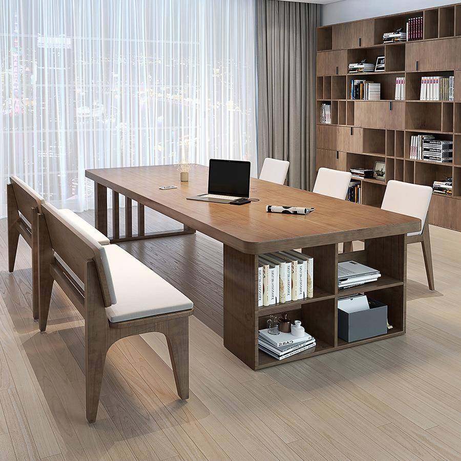 现代简约实木会议桌多功能工作室书桌办公一体办公室洽谈培训桌椅,电子元器件市场,其它元器件,淘宝优惠券,粉丝福利购,淘宝优惠卷