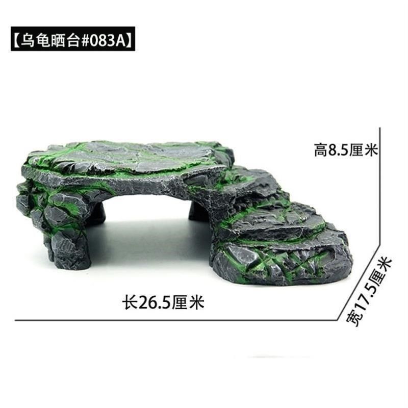 乌龟栖息台守宫仿真树桩爬台宠物躲避洞环保树脂水族箱躲避屋造景