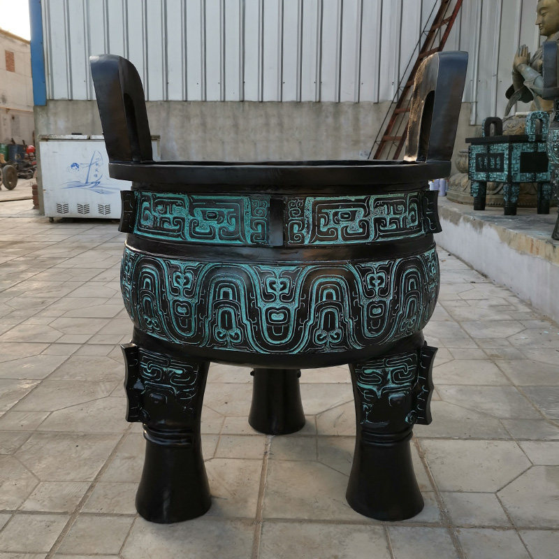 铜鼎摆件 黄铜鼎 仿古青铜鼎 大克鼎 司母戊鼎 公司开业礼品摆件