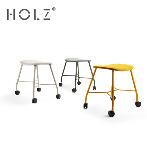 办公休闲椅可移动滑轮凳创意带轮坐椅书桌梳妆凳咖啡店餐厅软包椅