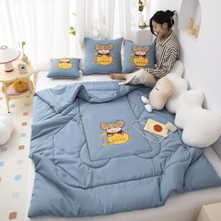 二合一抱枕被子十二生肖龙年两用车内靠垫多功能办公室午休可折叠