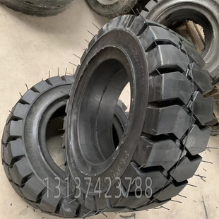 电动叉车铲车拖车装 10实心胎带加厚钢圈配轴头 载机实心轮胎23X9