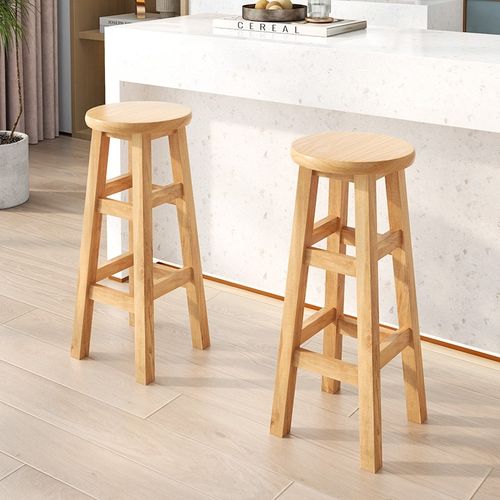 现代简约实木吧椅吧凳吧台椅酒吧椅高脚凳梯凳家用奶茶店欧式椅子