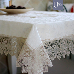 蕾丝桌布长方形餐桌布欧式茶几桌布现代简约床头柜巾盖布餐布拍照