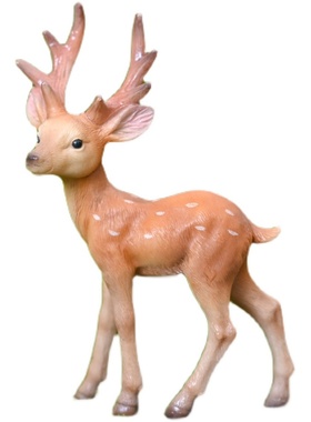 微景观仿真梅花鹿摆件桌面客厅玄关装饰摆设盆景园艺布景树脂小鹿