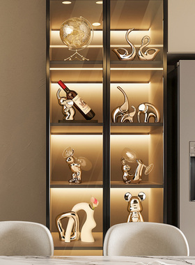 大象酒柜装饰品红酒架摆件现代轻奢高档家居客厅电视柜工艺品摆设