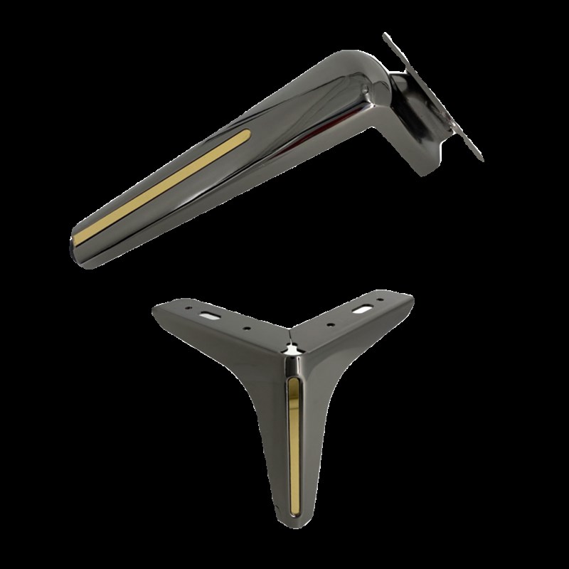 电视柜支撑腿柜子底 脚沙发腿茶几脚H金属脚黑金色浴室柜脚床腿脚