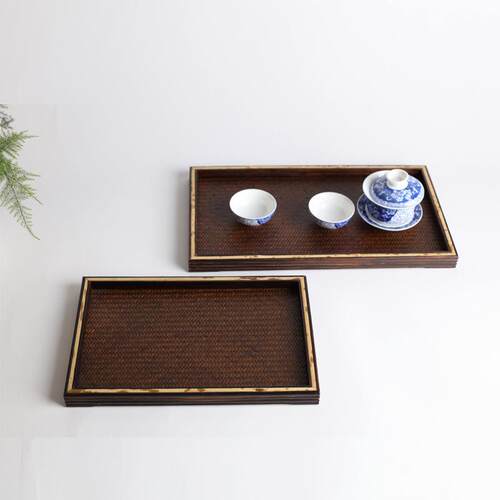 斑竹做旧席面茶盘茶棚博古架托盘壶承杯托干泡台晾杯架直销