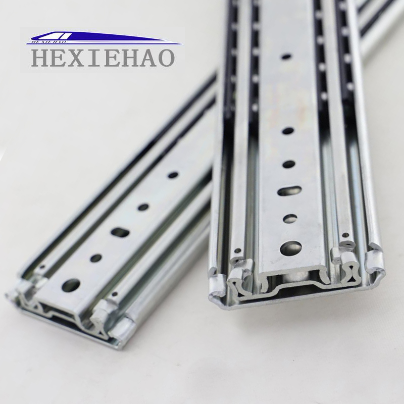 工业载重导轨重型抽屉滑轨货柜ATAM机高柜三节轨轨道 高承重440斤