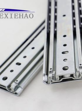 工业载重导轨重型抽屉滑轨货柜ATAM机高柜三节轨轨道 高承重440斤