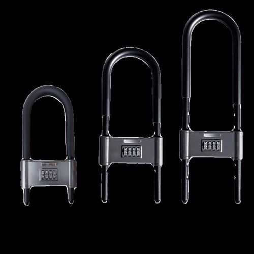 密码U型锁玻璃门插锁防水防锈家用商用仓库双门商铺防盗密码插锁