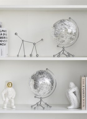 现代创意透明地球仪办公室书房桌面高级感艺术家居客厅装饰品摆件